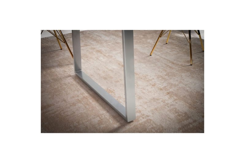 Spisebord Wohnling Heltre med trekanter rektangulær landlig stil Sølv, rett, 200x100 cm - Sølv, rett, 200x100 cm - Møbler - Bord - Spisegruppe