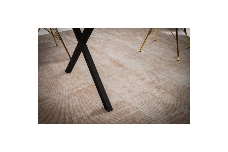 Spisebord Wohnling Heltre med trekanter rektangulær landlig stil Svart, krysset, 200x100 cm - Svart, krysset, 200x100 cm - Møbler - Bord - Spisegruppe