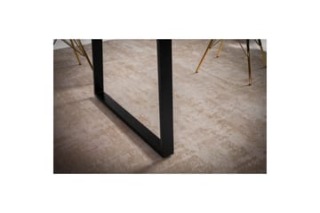 Spisebord Wohnling Heltre med trekanter rektangulær landlig stil Svart, Rett, 160x80 cm - Svart, Rett, 160x80 cm - Møbler - Bord - Spisegruppe