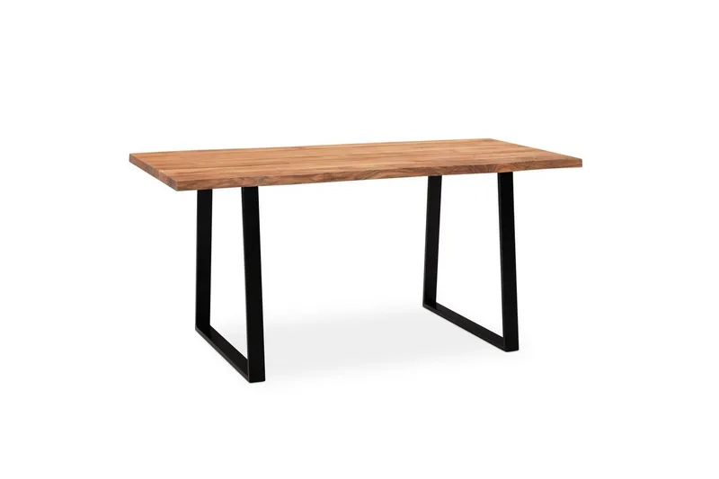 Spisebord Wohnling Heltre med trekanter rektangulær landlig stil Svart, Rett, 200x100 cm - Svart, Rett, 200x100 cm - Møbler - Bord - Spisegruppe