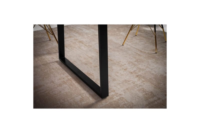 Spisebord Wohnling Heltre med trekanter rektangulær landlig stil Svart, Rett, 200x100 cm - Svart, Rett, 200x100 cm - Møbler - Bord - Spisegruppe