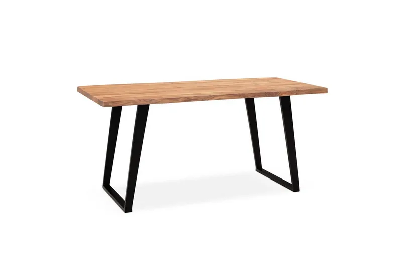 Spisebord Wohnling Heltre med trekanter rektangulær landlig stil Svart, vinklet, 180x90 cm, Svart, vinklet, 180x90 cm