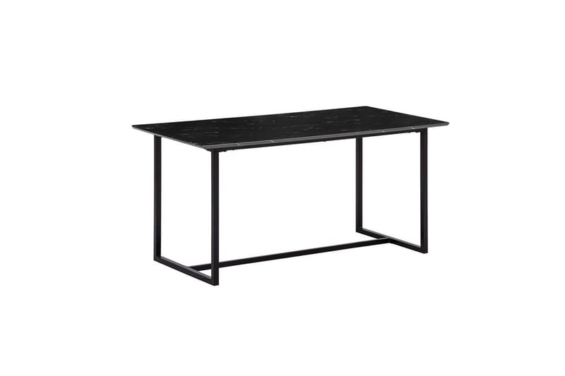 Spisebord Wohnling Industriell loftstil MDF med metalldetaljer i gull på bena Marmor, Svart, 180x90 cm - Marmor, Svart, 180x90 cm - Møbler - Bord - Spisebord & kjøkkenbord