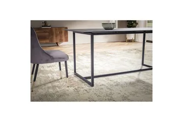 Spisebord Wohnling Keramisk Klassisk Sledebase Metallramme Svart, marmor svart - Svart, marmor svart - Møbler - Bord - Spisebord & kjøkkenbord