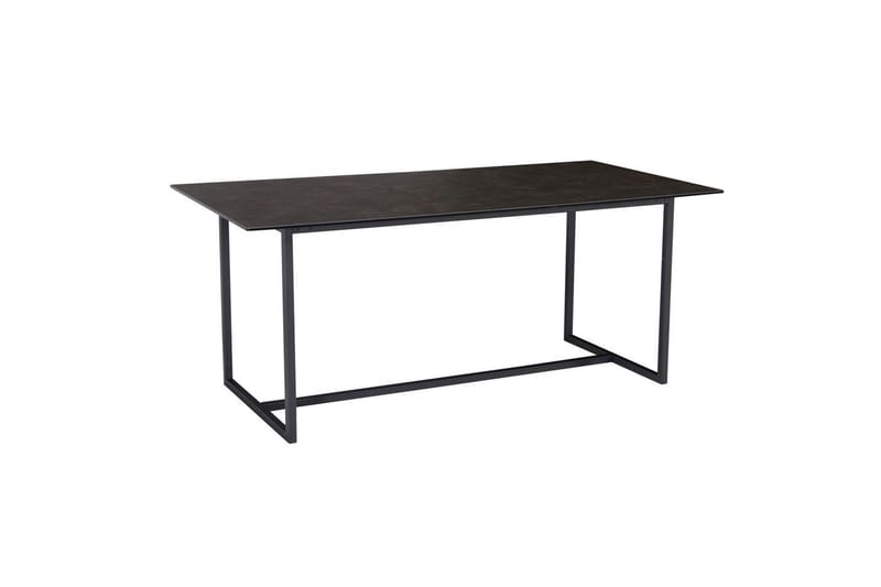 Spisebord Wohnling Keramisk Klassisk Sledebase Metallramme Svart, marmor svart - Svart, marmor svart - Møbler - Bord - Spisebord & kjøkkenbord