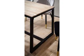 Spisebord Wohnling massivt tre industriell loft stil metall rammebein 140x80 cm - 140x80 cm - Møbler - Bord - Spisebord & kjøkkenbord