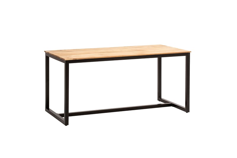Spisebord Wohnling massivt tre industriell loft stil metall rammebein 200x100 cm - 200x100 cm - Møbler - Bord - Spisebord & kjøkkenbord
