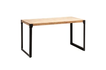 Spisebord Wohnling massivt tre rette metallben, industriell loftstil 120x60 cm - 120x60 cm - Møbler - Bord - Spisegruppe