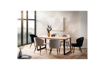 Spisebord Wohnling massivt tre rette metallben, industriell loftstil 120x60 cm - 120x60 cm - Møbler - Bord - Spisegruppe