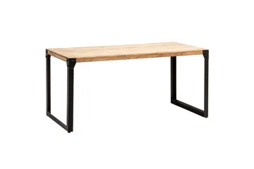 Spisebord Wohnling massivt tre rette metallben, industriell loftstil 160x80 cm - 160x80 cm - Møbler - Bord - Spisegruppe