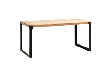 Spisebord Wohnling massivt tre rette metallben, industriell loftstil 180x90 cm - 180x90 cm - Møbler - Bord - Spisegruppe