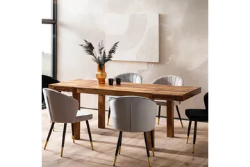 Spisebord Wohnling Massivt tre uttrekkbart 120-200 cm landlig stil - Møbler - Bord - Spisebord & kjøkkenbord