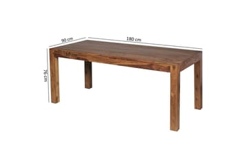 Spisebord Wohnling Massivt treverk landlig hus stil Rosentre, 180x90 cm - Rosentre, 180x90 cm - Møbler - Bord - Spisebord & kjøkkenbord