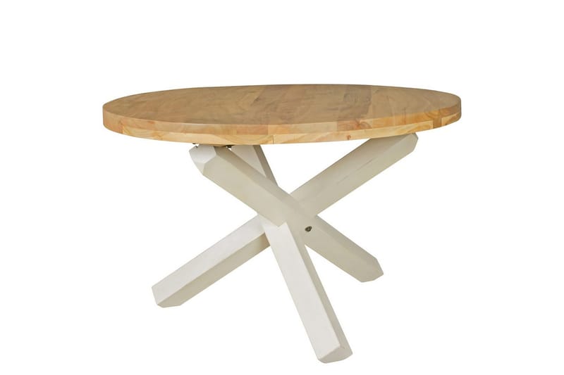 Spisebord Wohnling Rund 120 cm heltre landlig stil Akasie - Akasie - Møbler - Bord - Spisebord & kjøkkenbord