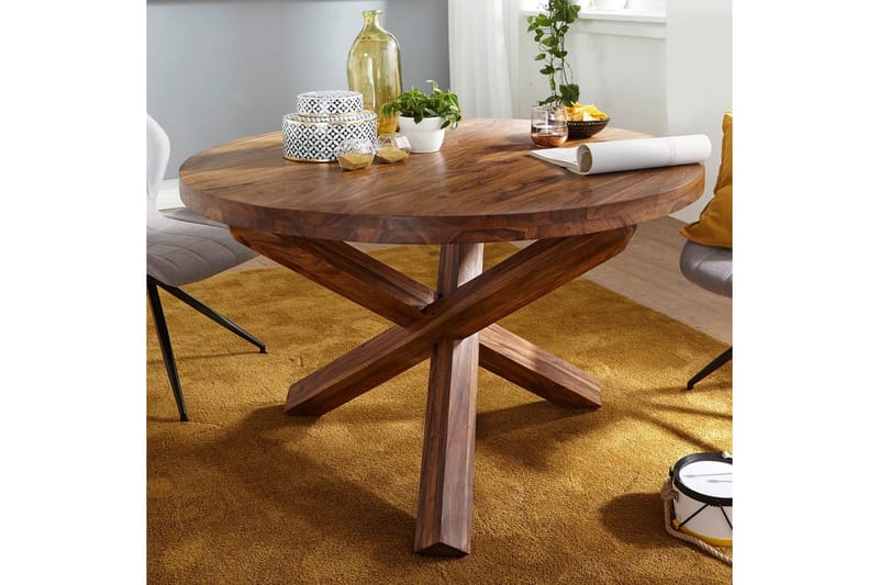 Spisebord Wohnling Rund 120 cm heltre landlig stil Rosentre - Rosentre - Møbler - Bord - Spisebord & kjøkkenbord