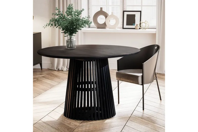 Spisebord Wohnling Rund 120 cm heltre loftstil - Møbler - Bord - Spisebord & kjøkkenbord