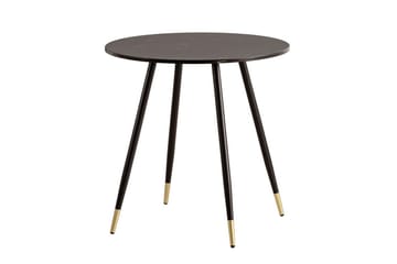 Spisebord Wohnling Rund 75 cm marmorlignende moderne med gulltippede ben Marmor, Svart - Marmor, Svart - Møbler - Bord - Spisebord & kjøkkenbord