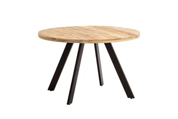 Spisebord Wohnling rundt massivt tre moderne landlig stil 120 cm - 120 cm - Møbler - Bord - Spisebord & kjøkkenbord