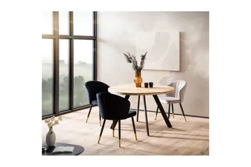 Spisebord Wohnling rundt massivt tre moderne landlig stil 120 cm - 120 cm - Møbler - Bord - Spisebord & kjøkkenbord