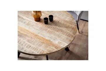 Spisebord Wohnling rundt massivt tre moderne landlig stil 120 cm - 120 cm - Møbler - Bord - Spisebord & kjøkkenbord