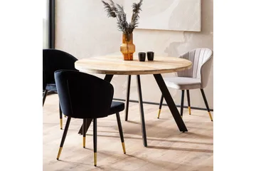 Spisebord Wohnling rundt massivt tre moderne landlig stil 120 cm - 120 cm - Møbler - Bord - Spisebord & kjøkkenbord