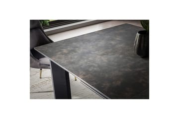 Spisebord Wohnling Uttrekkbar 180-260 cm Keramisk Klassisk Fire Bein Metallramme Svart, marmor svart - Svart, marmor svart - Møbler - Bord - Spisebord & kjøkkenbord