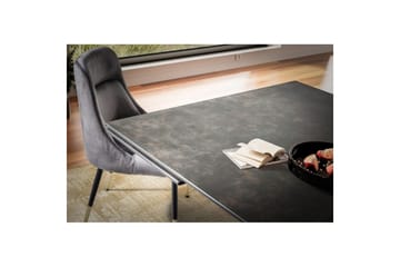 Spisebord Wohnling Uttrekkbar 180-260 cm Keramisk Moderne Z-ramme Design Svart, marmor svart - Svart, marmor svart - Møbler - Bord - Spisebord & kjøkkenbord
