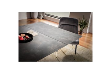 Spisebord Wohnling Uttrekkbar 180-260 cm Keramisk Moderne Z-ramme Design Svart, marmor svart - Svart, marmor svart - Møbler - Bord - Spisebord & kjøkkenbord