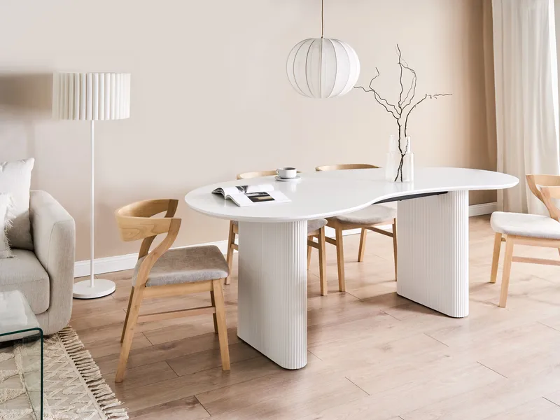 Spisebord Peery 198 cm - Hvit - Møbler - Bord - Spisebord & kjøkkenbord