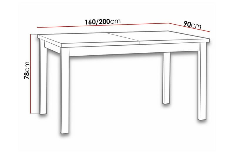 Spisebord Patrickswell 90 cm - Hvid - Spisebord & kjøkkenbord