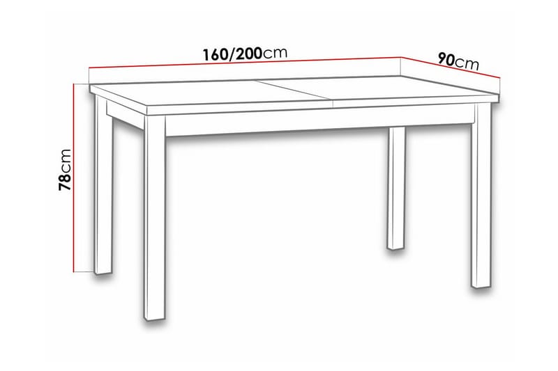 Spisebord Patrickswell 90 cm - Svart - Spisebord & kjøkkenbord