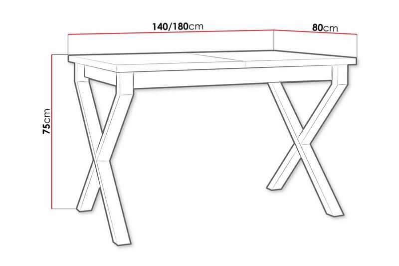 Spisebord Patrickswell 80 cm - Svart - Spisebord & kjøkkenbord