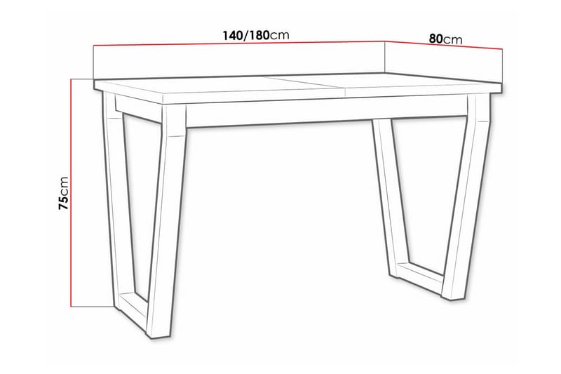 Spisebord Patrickswell 80 cm - Hvid - Spisebord & kjøkkenbord