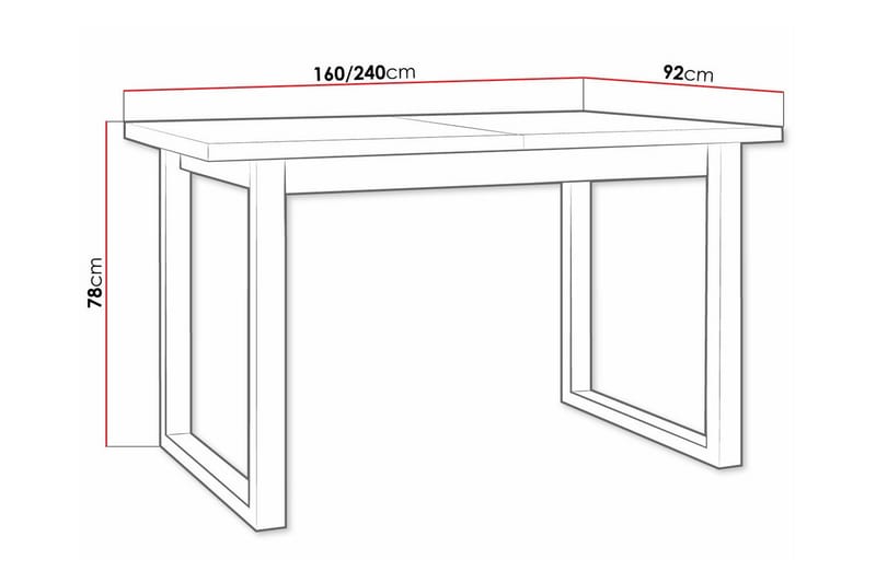 Spisebord Patrickswell 92 cm - Hvid - Spisebord & kjøkkenbord