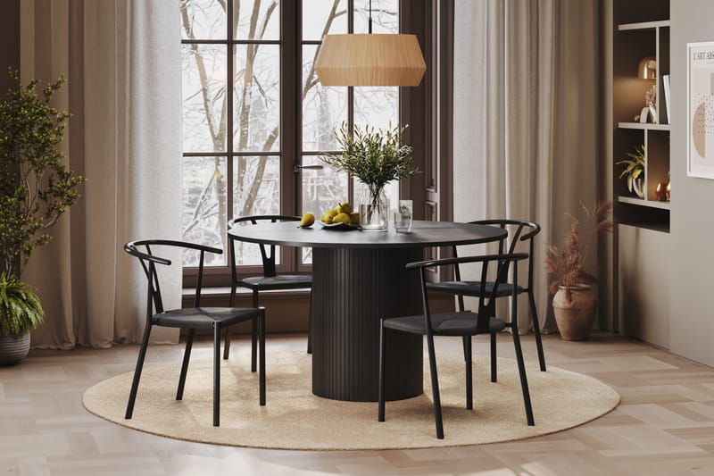 Spisegruppe 130 cm Rund inkl 4 Elysia Stoler - Spisegruppe