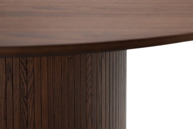 Spisegruppe Bark Kopparbo rundt spisebord 180 cm mørkebrunt med 6 Reciclar spisestoler Valnøtt|Greige - Møbler - Bord - Spisegruppe