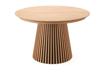 Spisegruppe Bark Peyra 120-220 cm Eik Taupe bouclé - Møbler - Bord - Spisegruppe