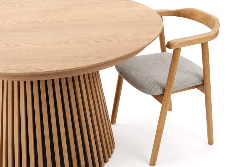 Spisegruppe Bark Peyra 120-220 cm Eik Eik/Beige - Møbler - Bord - Spisegruppe