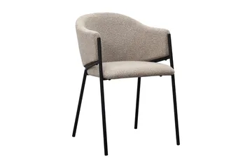 Spisegruppe Bark Peyra 120-220 cm Eik Taupe bouclé - Møbler - Bord - Spisegruppe