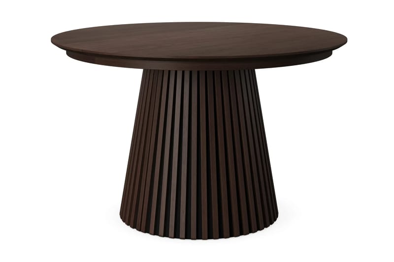 Spisegruppe Bark Peyra 120-220 cm Røkt eik Greige bouclé/metallben svart - Møbler - Bord - Spisegruppe
