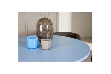 Spisegruppe Bootcut rundt 110 cm babyblå med 4 stk. Edina stoler Svart / Brun - Svart / Brun - Møbler - Bord - Spisegruppe
