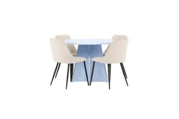 Spisegruppe Bootcut rundt 110 cm babyblå med 4 stk. Night stoler - Møbler - Bord - Spisegruppe