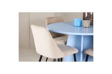 Spisegruppe Bootcut rundt 110 cm babyblå med 4 stk. Night stoler - Møbler - Bord - Spisegruppe