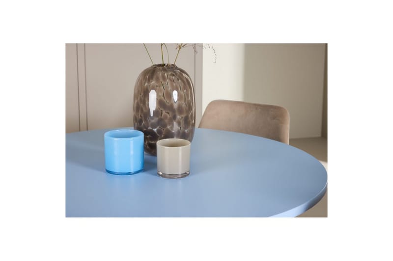 Spisegruppe Bootcut rundt 110 cm babyblå med 4 stk. Night stoler - Møbler - Bord - Spisegruppe