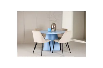 Spisegruppe Bootcut rundt 110 cm babyblå med 4 stk. Night stoler - Møbler - Bord - Spisegruppe
