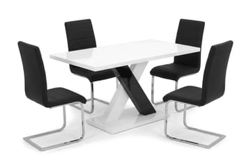 Spisegruppe Cesi 140 cm med 4 Cibus stoler - Hvit - Møbler - Bord - Spisegruppe