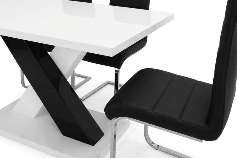 Spisegruppe Cesi 140 cm med 4 Cibus stoler - Hvit - Møbler - Bord - Spisegruppe