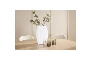 Spisegruppe Copenhagen Rund 140 cm Hvit/Beige med 6 Lilja-stoler - Møbler - Bord - Spisegruppe