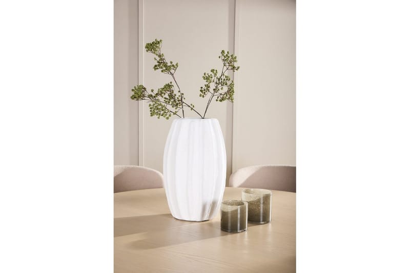 Spisegruppe Copenhagen Rund 140 cm med 6 Astoria-stoler Hvit / Beige, Beige - Hvit / Beige, Beige - Møbler - Bord - Spisegruppe