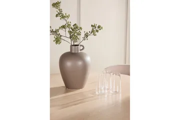 Spisegruppe Flora Rund 120 cm Hvit med 4 stk Astoria stoler Beige - Beige - Møbler - Bord - Spisegruppe